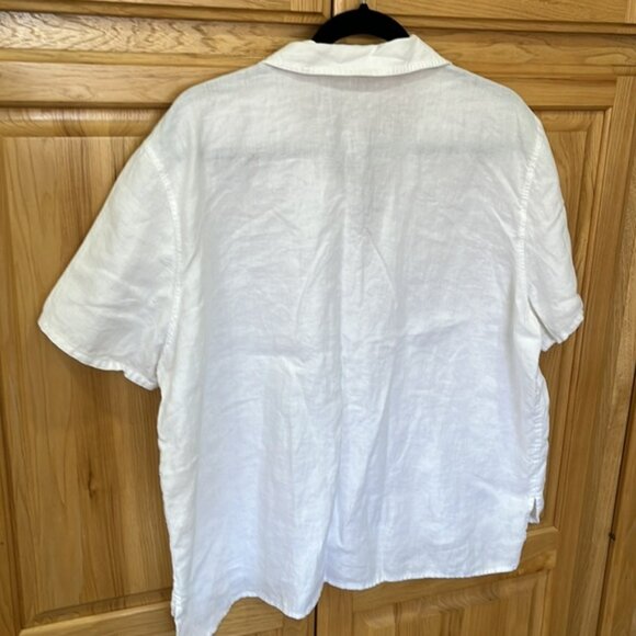 J.Jill white linen blouse size XL - Picture 2 of 3
